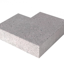 Schellvis-Treppenstufe Außenecke grau