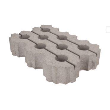 Rasenfliese grau MP flach