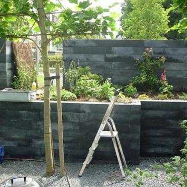 Palissade antraciet groot 15x15x60