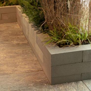 Palissade grijs klein 12x12x60