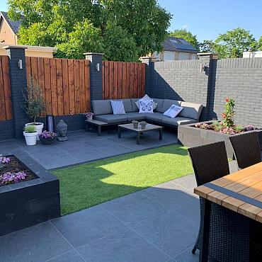 Keramische fliese „Schieferoptik Mustang“ 90x90x3