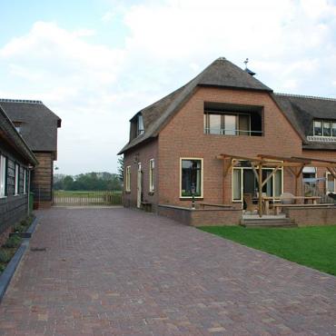Altes Gebackene Kieselformat Klinker Rot/Violett