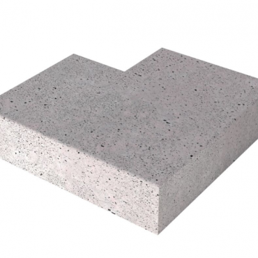Schellevis Treppenstufe Außenecke (37x15) grau 60x60