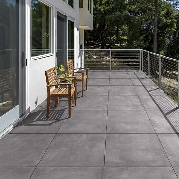 Keramische fliese mit Beton „Anthrazit Himmel" 80x80x4