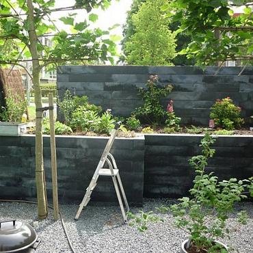 Palissade antraciet 12x12x60